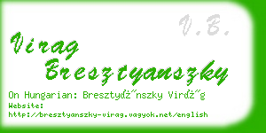 virag bresztyanszky business card